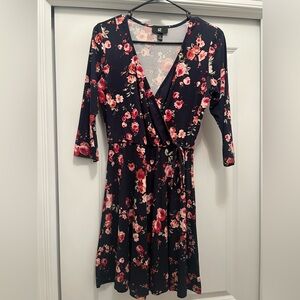 Floral wrap mini dress